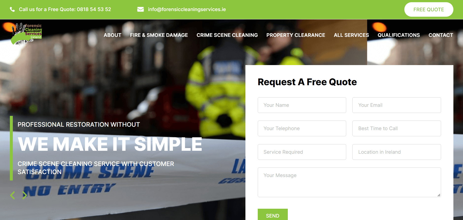 Forensic Cleaning Services Ireland